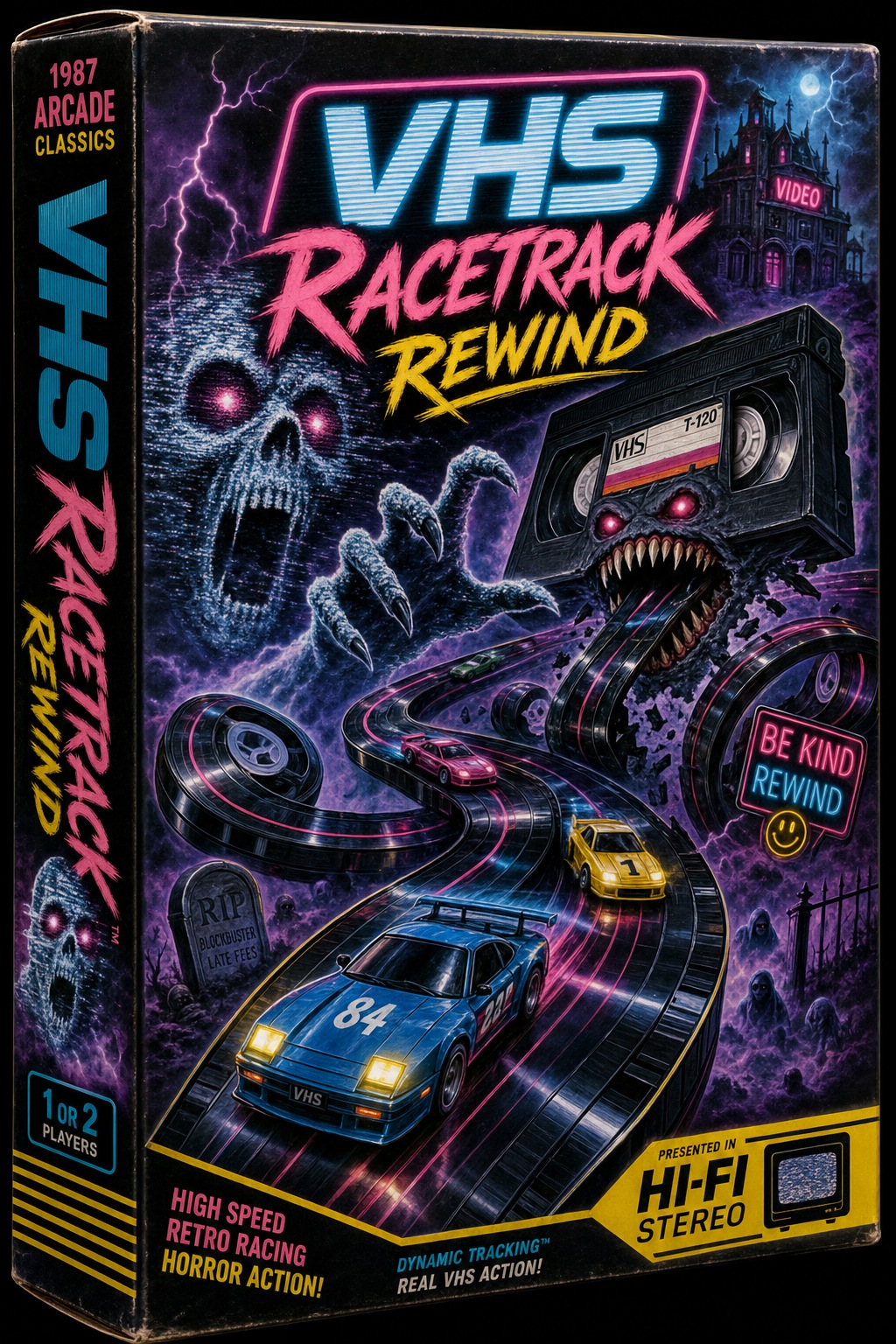 VHS Racetrack Rewind box art